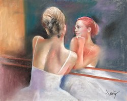 La reflexión de un bailarín by Domingo - Original Drawing, Paper on Board sized 20x16 inches. Available from Whitewall Galleries